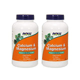 Now Foods Calcium & Magnesium, 250 Tablets (Pack of 2)