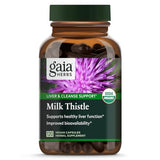 Gaia Herbs Milk Thistle - Liver Supplement & Cleanse Support for Maintaining Healthy Liver Function* - 120 Vegan Capsules (40-Day Supply)