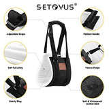 S-ETOVUS Dog Sling for Back Legs, Dog Lift Harness, Velcro Dog Sling for Large Dogs Hind Leg Support, Elderly Dog Lifter, Help Canie Hip Arthritis K9 Cruciate Ligament Rehabilitation (Large) Black