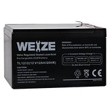 Weize 12V 12AH Sealed Lead Acid (SLA) AGM Deep Cycle Rechargeable Battery