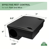 Rat Bait Stations by Eco Pro Pest Control | 2-Pack, Refillable Rat & Mouse Bait Station | Kid & Pet-Safe Indoor & Outdoor Rat Bait Station | with 2 Locks & Keys | Cruelty-Free Rat Trap Alternative