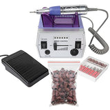 ForPro Professional Collection BRAVO Professional Nail Drill Kit, Purple, Electric Portable Nail E-File Drill for Artificial and Natural Nails, LED Battery, Powerful, Ultra-Quiet Motor, Auto Shutoff