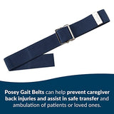 TIDI Posey Gait Belt, Navy, 54” – Walking Belt & Patient Gait Belt – Qty. 1 – Medical Supplies for Nurses, Physical Therapy & Home Care (6528)