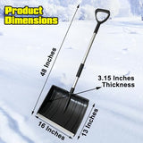 Snow Shovel, Snow Shovel for Driveway, Detachable Ergonomic D-Grip Handle for Snow Removal Shovel, Snow Shovel for Car Home Garden