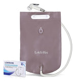 LOKFEHRE Bedside Shower Water Bag - 2.5 GL Portable Water Shower Bag For Hair Washing In Bed. Use with Inflatable Shampoo Basin, Inflatable Hair Washing Basin, Inflatable Bathtub For Elderly (Brown)