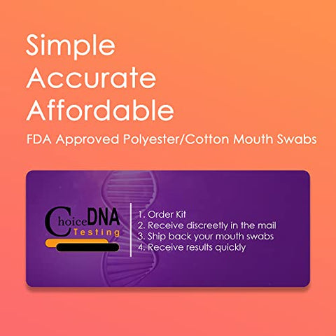 Paternity DNA Test Kit for Personal Purposes Only – All Lab Fees Included - Results in 1 - 3 Business Days