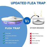 Kiwinurse Flea Trap for Inside Your Home - Indoor Flying Traps and Killer with 5 Flea Trap Refills and 9 Flea Trap LED Lights