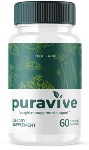 (2 Pack) Puravive Weight Loss Pills, Puravive Capsules Reviews Supplement, Purevive Capsules BAT Levels, Pura Vive Detox & Cleanse All-Natural Non-GMO & Easy To Swallow Formula (120 Capsules)