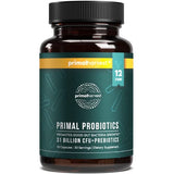 Primal Harvest PREbiotics and PRObiotics for Women & Men, 30 Oral Capsules for Gut Health, 12 Dynamic Strains