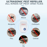 Ultrasonic Pest Repeller 10 Pack,Electronic Pest Repellent Plug in,Mosquito Repellent Indoor,Mice Mosquito Cockroach Repellent,Efficient Pest Control to Repel Bugs,Fleas in Home,School,Warehouse