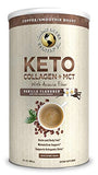 Great Lakes Wellness Keto Collagen Peptides Powder Vanilla Flavored - Beneficial Combo of Amino acids + MCTs, a nutritiously-Rich Non-Dairy Coffee Creamer or Smoothie Alt - 14.1 oz Canister