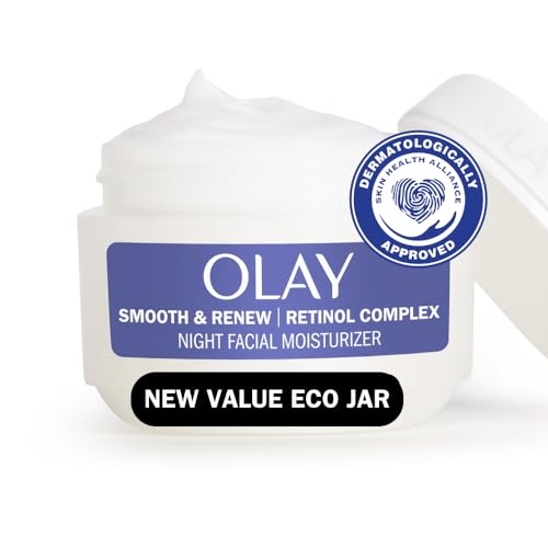 Olay Smooth & Renew Retinol Face Moisturizer, 2 oz Fragrance Free Nigh ...