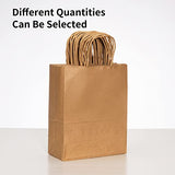 RACETOP Brown Paper Bags with Handles Bulk, 100Pcs, 8x4.5x10.8Inches, Gift Bags, Brown Kraft Paper Bags, Gift Bags Bulk, Retail Bags, Party Bags, Shopping Bags, Favor Bags