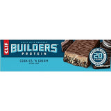 CLIF Builders - Cookies 'n Cream Flavor - Protein Bars - Gluten-Free - Non-GMO - Low Glycemic - 20g Protein - 2.4 oz. (12 Count)