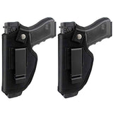 AIKATE 2 Pack Universal Concealed Carry Holster Inside or Outside The Waistband IWB Gun Holsters Right and Left Hand Draw Fits Subcompact Compact Full Size Pistols