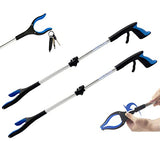2 Pack 32 inch GrabRunner FDA Registered Reacher Grabber Tool with Strong Magnetic and Swivel Head (New Blue)