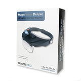 Carson Pro Series MagniVisor Deluxe Head-Worn LED Lighted Magnifier with 4 Different Lenses (1.5x, 2x, 2.5x, 3x) (CP-60)