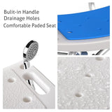 Delog Heavy Duty Shower Chair with Back 500lb, Padded Bath Seat with Height Adjustable, Tool Free Anti-Slip Shower Bench Bathtub Stool for Elderly, Senior, Handicap & Disabled