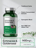 Echinacea Goldenseal Capsules | 1400mg | 300 Count | Vegetarian, Non-GMO, Gluten Free Extract Supplement | by Horbaach