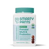 SmartyPants Organic Prenatal Vitamins, Daily Gummy Multivitamin: Folate, Probiotics, Vitamins C, D3, B12, K & Zinc for Immune Support, Digestive Health, & Fetal Development, 120 Gummies, 30 Day Supply