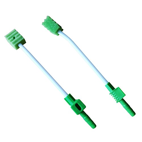 MUNKCARE Disposable Suction Swab, Suction Device Sponge Swab,Oral Cleaning Swab for Unconscious elderly (Green 50 counts)