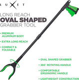 Grabber Reacher Tool - 2 Pack - Newest Version Long 32 Inch Foldable Pick Up Stick - Strong Grip Magnetic Tip Lightweight Trash Picker Claw Reacher Grabber Tool Elderly Reaching - by Luxet (Green)