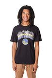 Ultra Game -NBA Golden State Warriors Mens Arched Plexi Short Sleeve Tee Shirt, Black, Medium