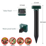 Mole Repellent 10 Pack,Solar Powered Mole Repeller Mole Killer Gopher Deterrent Pest Control Rodent Repeller Ultrasonic Repeller Vole Squirrel Trap,Waterproof Mole Trap Killer for Lawns,Garden