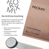 Promix Whey Protein Powder, Raw Chocolate - 2.5lb Bulk - Grass-Fed & 100% All Natural - ­Post Workout Fitness & Nutrition Shakes, Smoothies, Baking & Cooking Recipes - Gluten-Free & Keto-Friendly