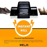 BARLAS Tunneled Safe Pest Control Rat Trap - Humane Dual Entry Traps for Rats and Mice - Rat Snap Traps with Safe Pedal Design- Outdoor Rodent Catcher for Home Office or Restaurants Pest Control