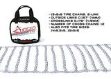 The ROP Shop | Pair of 2 Link Tire Chains 15x5x6 for Troy-Bilt, Ariens & Husqvarna Snow Blower