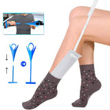 Sock Aid Wearing Socks Helper with Foam Handles,Sock Remover,Shoe Helper with Long Shoe Horn Dressing Aid for Pregnant Woman Men Elderly