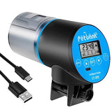 Petbank Automatic Fish Feeder - Rechargeable Timer Fish Feeder with USB Charger Cable, Fish Food Dispenser for Aquarium or Fish Tank (CY-009 Blue)