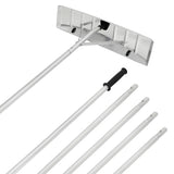 OUTPRIZE Snow Roof Rake, 4.8-20FT Aluminum Detachable Snow Rake for House Roof, 24" Blade with Wheels