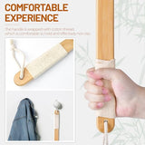 22'' Wooden Back Scratcher, Extra Long Handle Bamboo Body Scratcher with Wide Brush Head and Massaging Nodes - Gentle Relief for Adults, Pregnancy, Elderly, and Pets - Durable and Skin-Friendly