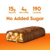 Nick's Protein Bars Chocolate Peanut | 15g protein | 190 calories | Low Carb Keto Friendly Snacks No Added Sugar (Multipack 12 bars x 50g)