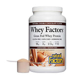 Whey Factors by Natural Factors, Grass Fed Whey Protein Concentrate, Aids Muscle Development and Immune Health, Double Chocolate, 2 lb