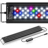 SEAOURA Led Aquarium Light for Plants-Full Spectrum Fish Tank Light with Timer Auto On/Off, 18-24 Inch, Adjustable Brightness, White Blue Red Green Pink LEDs with Extendable Brackets for Freshwater