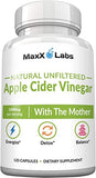Apple Cider Vinegar Capsules with The Mother - Healthy Keto Diet Supplements - Help Improve Energy, Immunity, Digestion & Metabolism - Powerful Cleanser & Detox - ACV Pills for Women & Men – 2 Pack