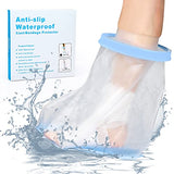 Sumifun Waterproof Foot Cast Covers for Shower Adult with Non-slip Padding Bottom, Watertight Ankle Cast Protector Keep Wounds Dry