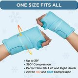 Comfytemp Wrist Ice Pack Wrap for Carpal Tunnel Relief, 2 Packs, Gel Cold Packs for Hand Injuries Reusable, Hot Cold Compress Therapy Brace for Achilles Tendonitis, Tenosynovitis, Rheumatoid Arthritis