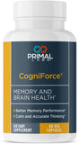 Primal Health CogniForce - Memory & Brain Health - Acetyl L-Carnitine Formula - Better Cognitive Performance - Clarity + Focus + Better Recall + Calm Thinking - Dietary Supplement - 60 Capsules