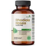 Futurebiotics Rhodiola Rosea 1000 MG Adaptogenic Herb Supports Brain Health, Energy, Stress & Mood - Non-GMO, 300 Vegetarian Capsules