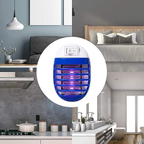 2 Pack Plug in Bug Zapper Indoor Flying Insect Trap, Electronic Mosquito Zapper Gnat Traps with LED Light for Patio, Bedroom, Kitchen, Office