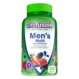 Vitafusion Adult Gummy Vitamins for Men, Berry Flavored Daily Multivitamins for Men with Vitamins A & Extra Strength Vitamin D3 Gummy, Strawberry Flavored Bone and Immune System Support