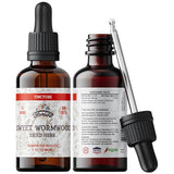 Sweet Wormwood Organic Tincture - Natural Intestinal Cleanse and Digestive Cleanse Supplement - Wormwood Herb Extract for Detox - Made in USA - 2 Fl Oz (Sweet Wormwood - 2 Fl Oz)