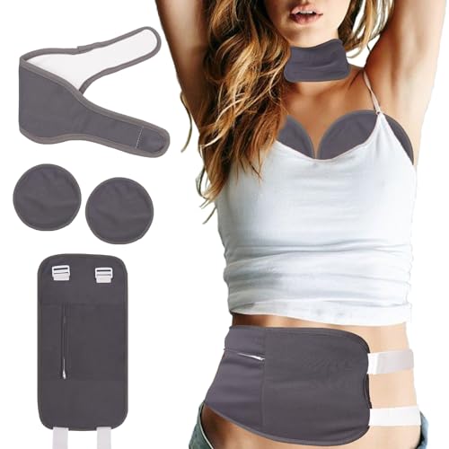 Castor Oil Pack Wrap 4 Pack Castor Oil Pack Wrap Organic Cotton Reusable Castor Oil Packs for Liver Detox for Chest Pads to Reduce Inflammation in The Body Castor Oil Pack for Neck（Grey)