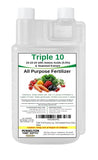 Triple 10 All Purpose Liquid Fertilizer 10-10-10 with Amino Acids (5.5%) & Seaweed Extract (32oz)