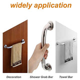 2 Pack 12 Inch Shower Grab Bar, ZUEXT Chrome Stainless Steel Bathroom Grab Bar, Shower Handle, Bathroom Balance Bar, Safety Hand Rail Support - Handicap, Elderly, Injury, Senior Assist Bath Handle