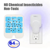 64 Pack Sticky Card Compatible Safer Home Fly Trap Refills SH502, Dynatrap DT3005W Dot Plug-in Fly Trap Refills, Sticky Board White